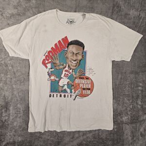 Big Head Dennis Rodman Men's Large T-shirt Detroit Bad Boys Vintage Style